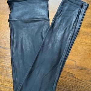 SPANX Shiny Black Leggings